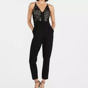Express Black Lace Jumpsuit